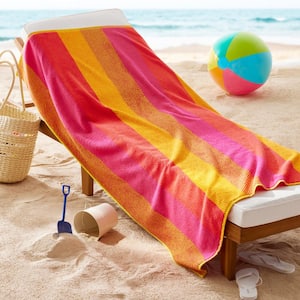Titans Stripes Multi Colored Beach Towel 190604102078 - The Home Depot