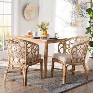 Prisca Light Honey Rattan Dining Chair (Set of 2)