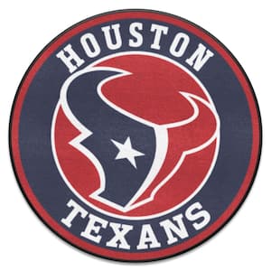 NFL Houston Texans Navy 2 ft. x 2 ft. Round Area Rug