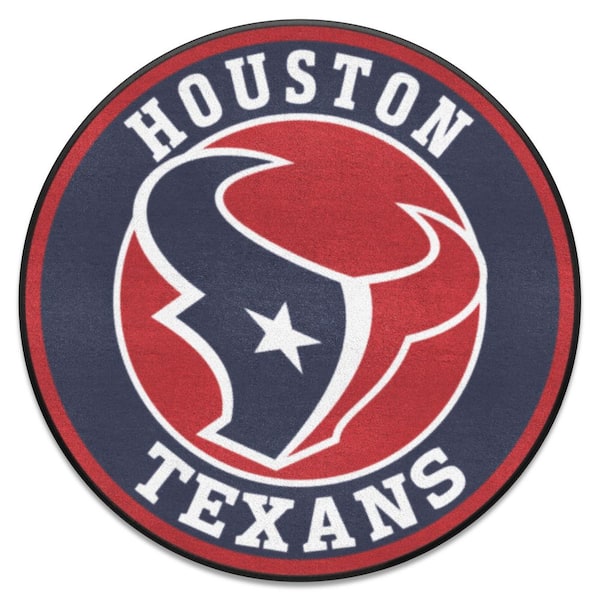 FANMATS NFL Houston Texans Navy 2 ft. x 2 ft. Round Area Rug