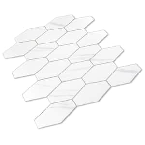 Dublin Calacatta Wave 5 in. x 5 in. 4 mm Stone Peel and Stick Backsplash Tile Sample Cut Tile (.17 sq. ft./Sample)