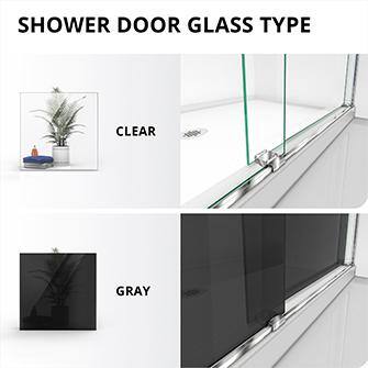 Essence 56-60" Matte Black Frameless Sliding Shower Door