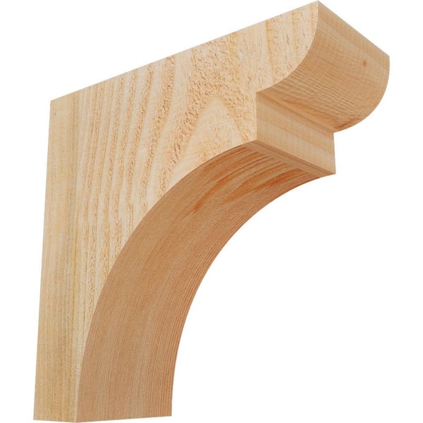 Ekena Millwork 4 in. x 10 in. x 10 in. Douglas Fir Yorktown Rough Sawn Corbel