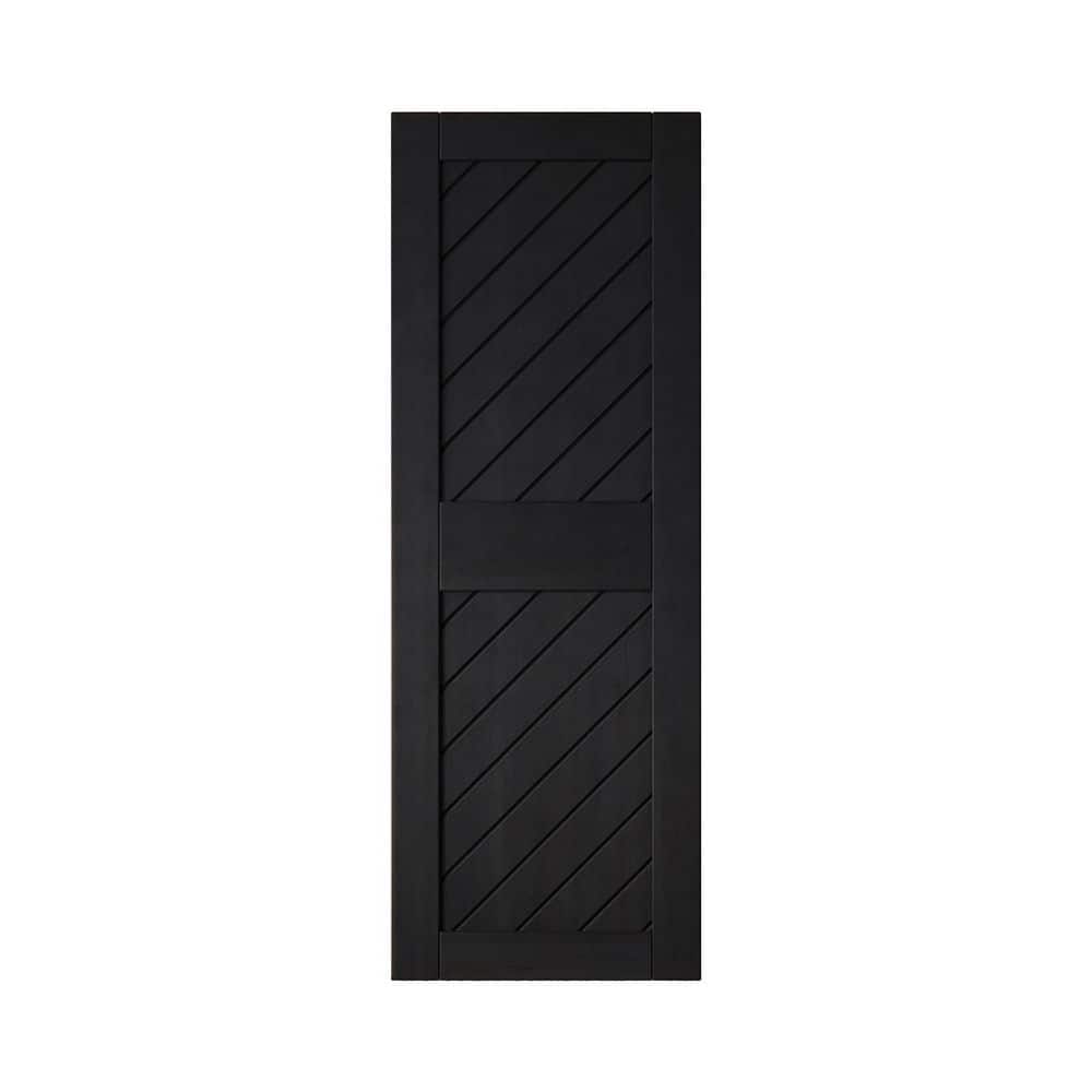 XT1 26 in. x 84 in. C-Panel Solid Core Black Slanted Stripe Design Pine Wood Interior Sliding Barn Door Slab price history on PriceWatchPro