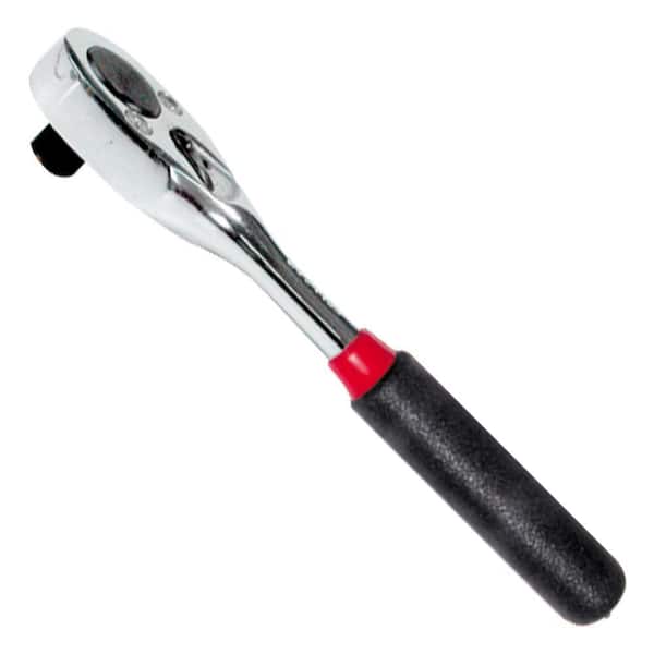 3/8 Inch Drive Reversible Chrome Ratchet Rubber Grip