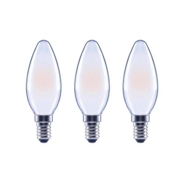 EcoSmart 60-Watt Equivalent B11 Dimmable ENERGY STAR Frosted Glass ...