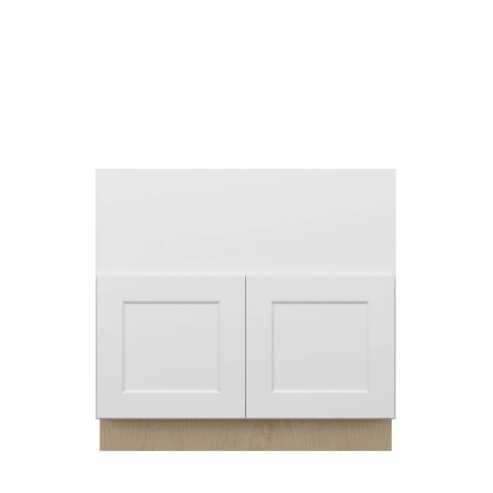 Norfolk Shaker 36 in. W x 34.5 in. H x 24 in. D in Painted White Plywood As