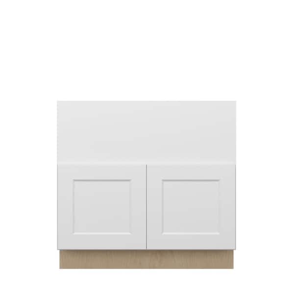 Norfolk Assembled 30 in. W x 34.5 in. H x 24 in. D Plywood Farm Sink Base Cabinet in Painted White