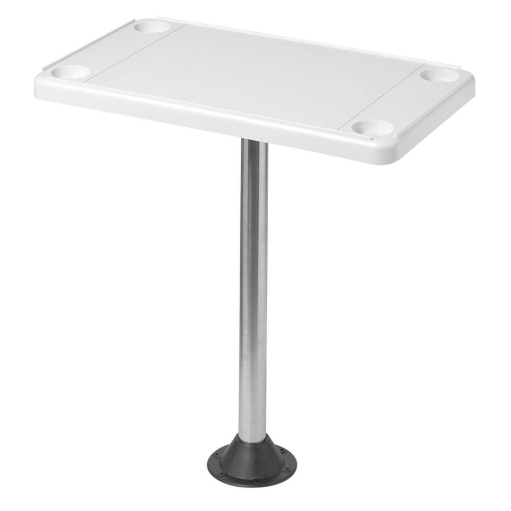 Detmar Ivory Removable Marine/RV Table Kit - Rectangular, Flush Mount ...