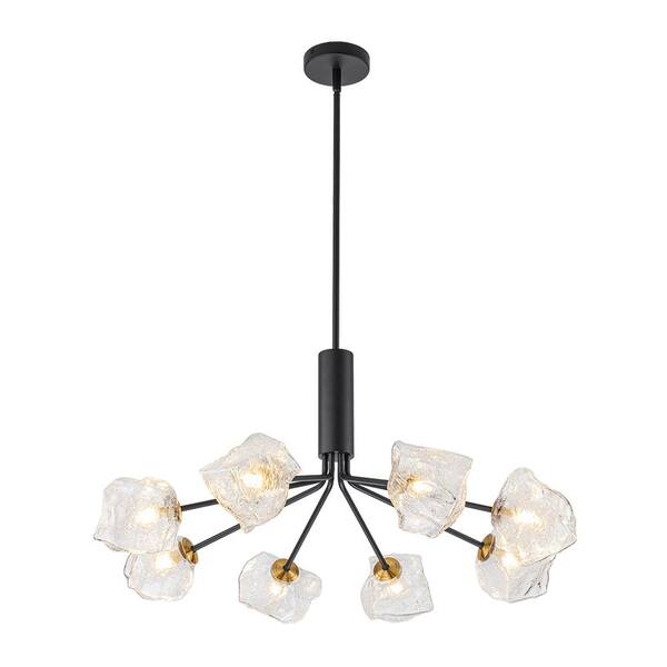 Y'INSP 8 Light Mid Century Black Branch Chandelier Modern Sputnik ...
