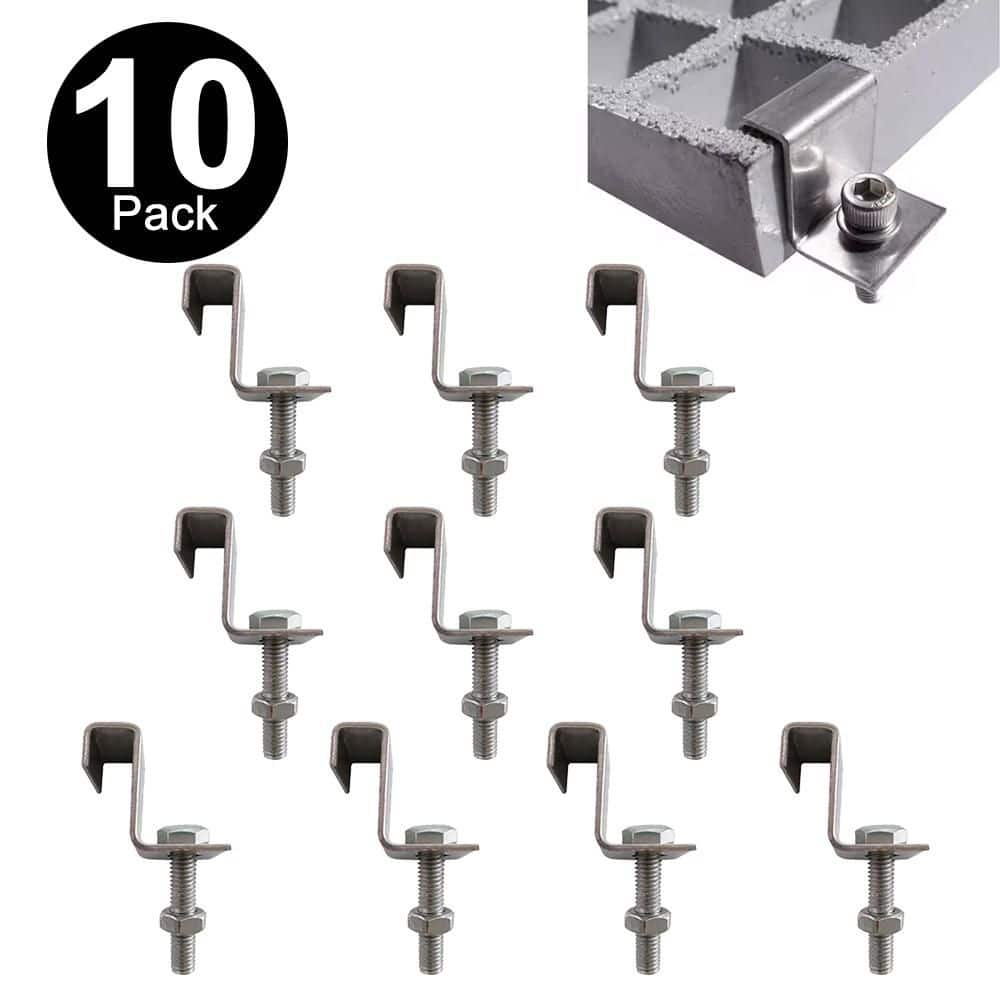 Wellco Stainless Steel L-Clamp, Composite Grating Clip, Connector