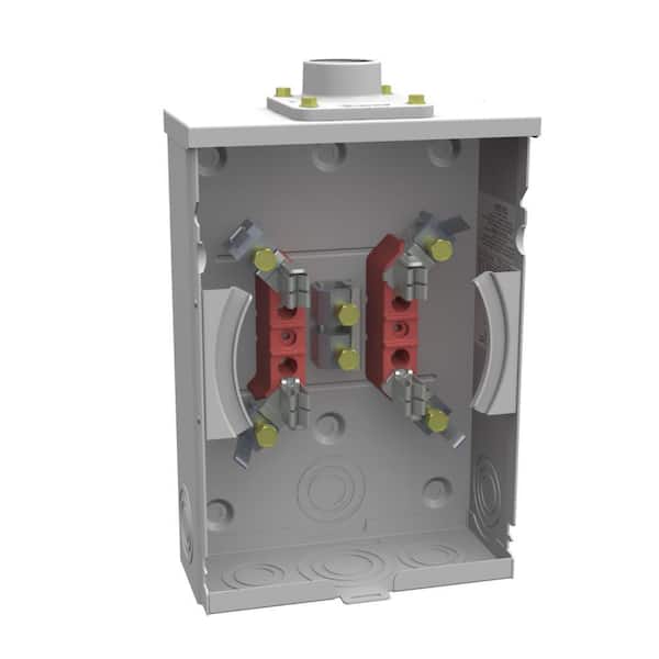 Milbank 125 Amp 4 Terminal Ringless Overhead/Underground Horn Bypass Meter Socket
