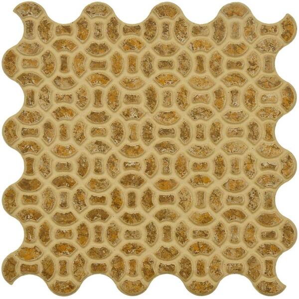 Merola Tile Maglia Noce 9-3/4 in. x 9-3/4 in. Porcelain Floor and Wall Tile