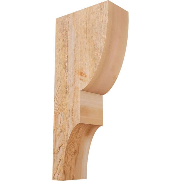 Ekena Millwork 6 in. x 12 in. x 28 in. Western Red Cedar Ridgewood Rough Sawn Corbel