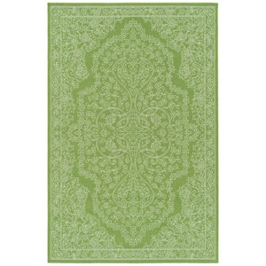 Sunice Collection Lime Green 7'2" x 10'5" Rectangle Residential Indoor-Outdoor Area Rug