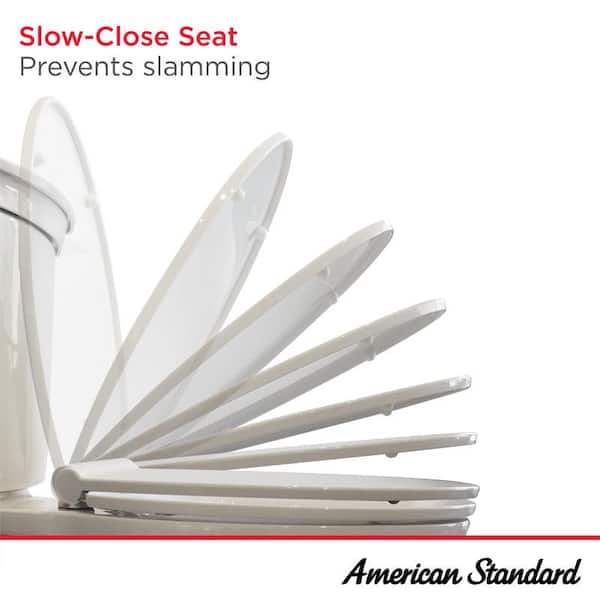 Champion Two-Piece 1.28 GPF Single Flush Round Chair Height Toilet with Slow-Close Seat in White