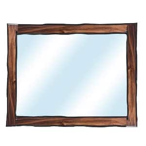 36 in. H x 2 in. W Medium Rectangle Dark Oak Contemporary Mirror