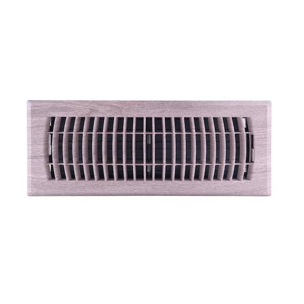 Everbilt 4 in. x 12 in. Plastic Floor Register in Natural Gray Oak