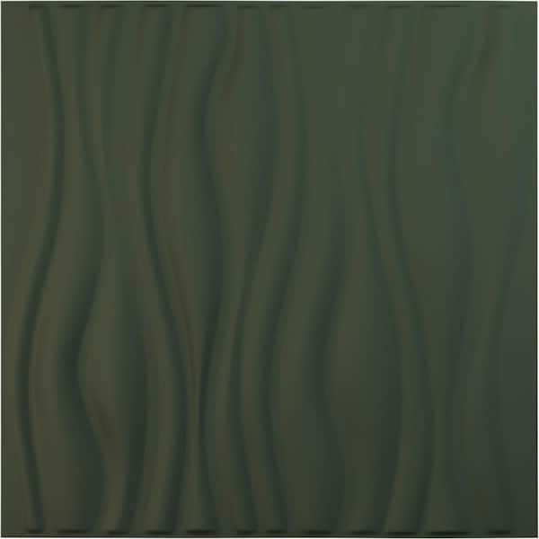 Ekena Millwork 19-5/8-in W x 19-5/8-in H Leandros EnduraWall Decorative 3D Wall Panel Satin Hunt Club Green