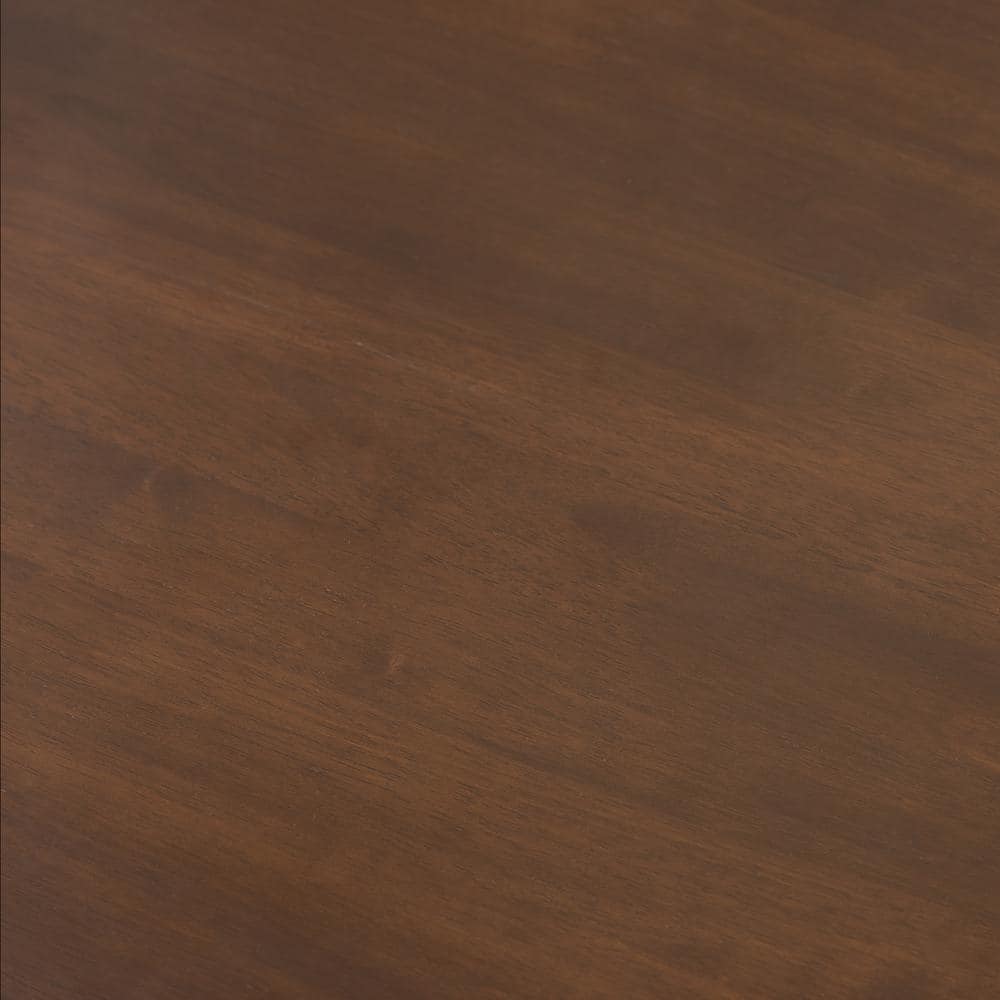 Mozaika Dark Brown Wood & Black Faux-Leather 5-Piece Dining Set