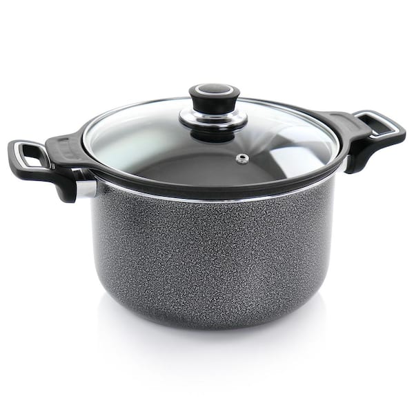 Oster Clairborne 1.5 Quart Aluminum Sauce Pan with Lid in Charcoal Grey -  On Sale - Bed Bath & Beyond - 32020946