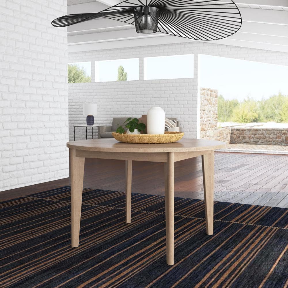 Brentwood Light Oak Round Dining Table for Four