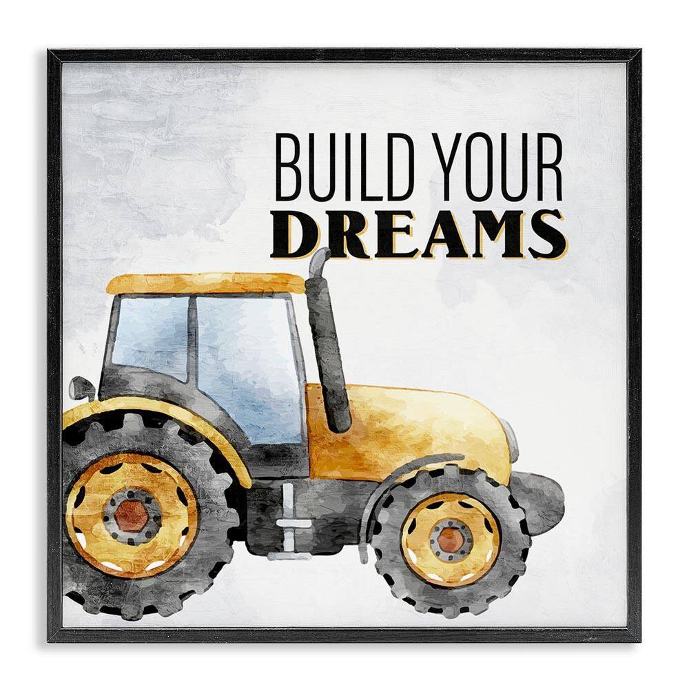Build Your Dreams Phrase by Kim Allen Black Framed Typography Giclee Art Print 17 in. x 17 in. price history on PriceWatchPro
