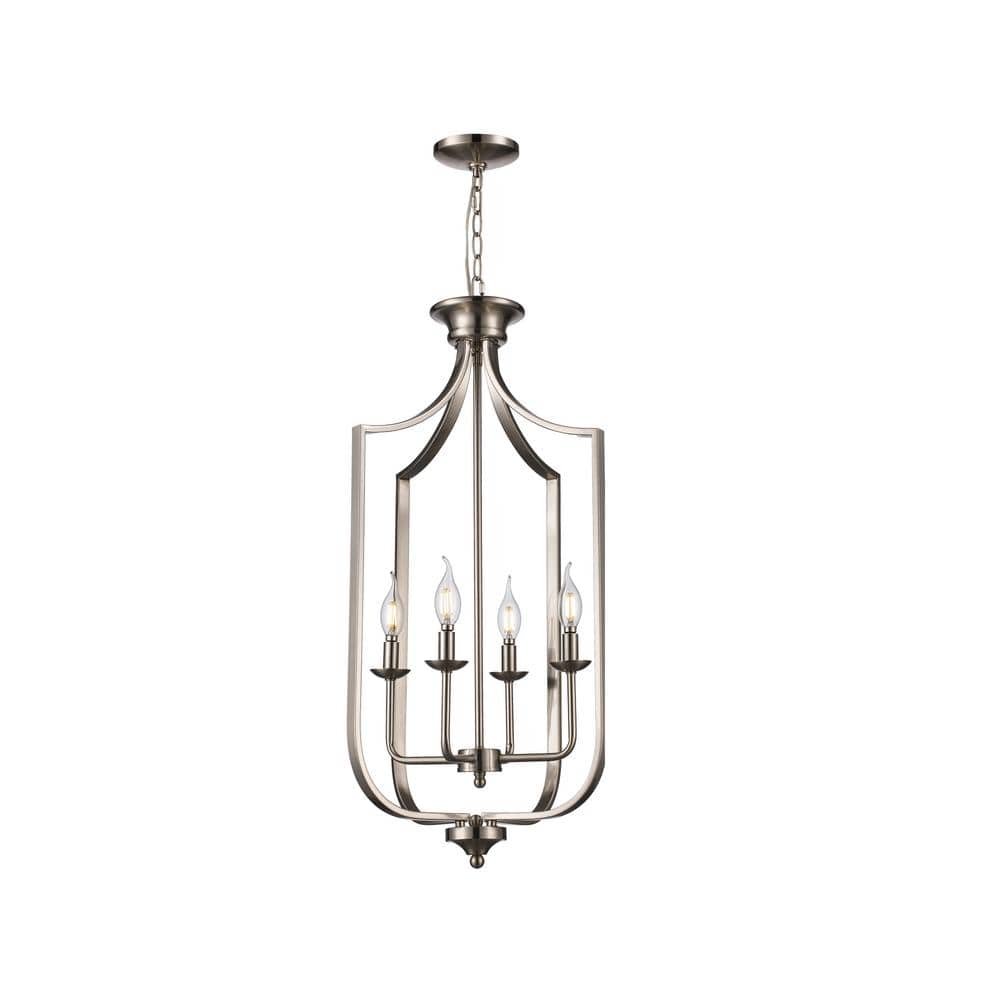 Hillcrest Brushed Nickel 4-Light 16" Wide Classic Pendant