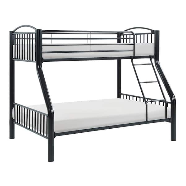 Lazzara Beatty Black Finish Twin/Full Metal Bunk Bed