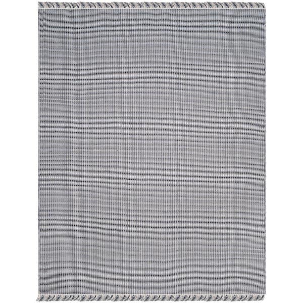 SAFAVIEH Montauk Ivory/Navy 10 ft. x 14 ft. Striped Area Rug MTK340B10 The Home Depot