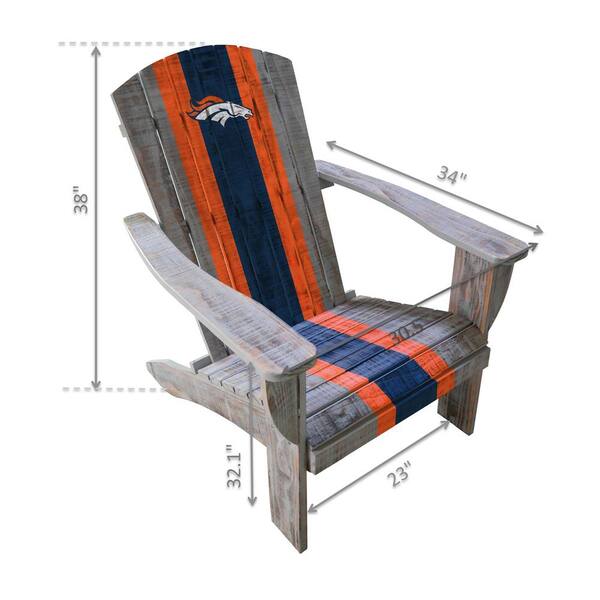 Denver Broncos Wood Adirondack Chair, Outdoor Furniture Denver