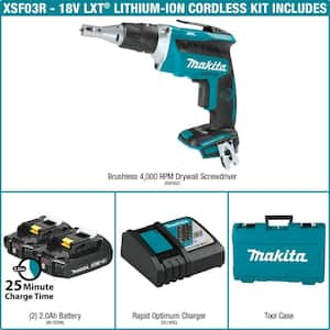 18V 2.0 Ah LXT Lithium-Ion Brushless Cordless Drywall Screwdriver Kit