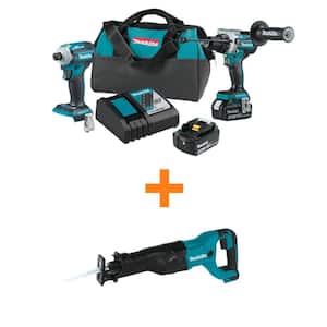 18V LXT Lithium-Ion Brushless Cordless Combo Kit 5.0 Ah (2-Piece) with bonus 18V LXT Lithium-Ion Reciprocating Saw