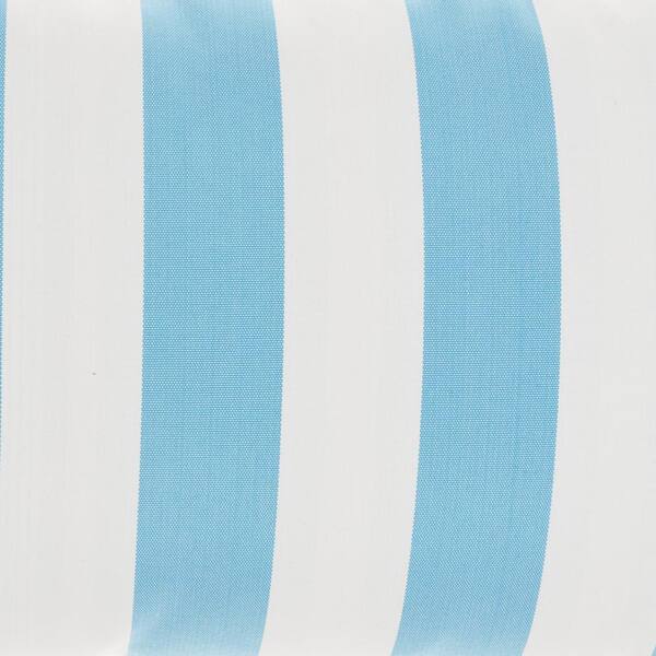 15.5 x 17 Turquoise Stripe Rectangle Outdoor Seat Pad (2 Pack)