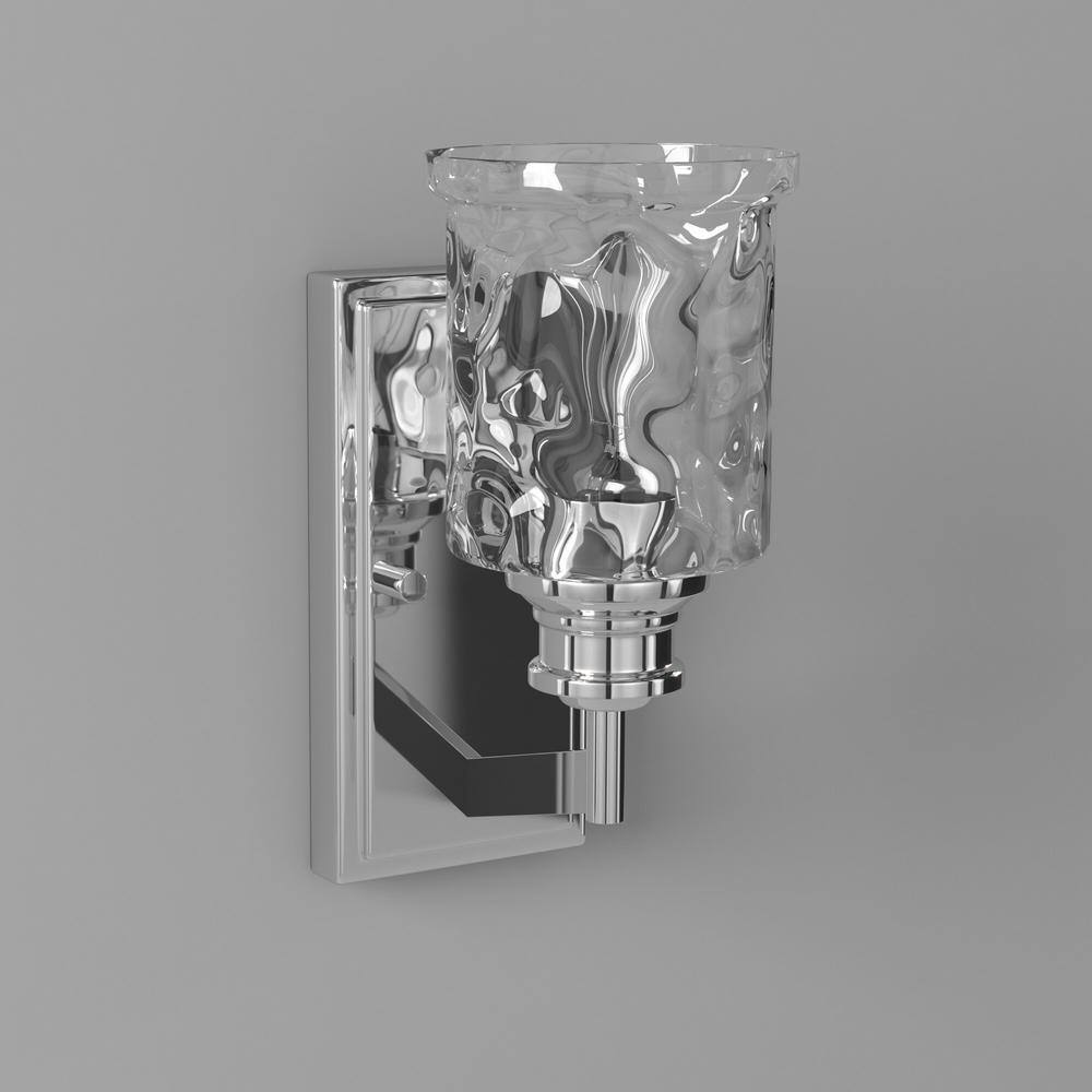 Polished Nickel 10" Modern Wall Sconce with Glass Shade