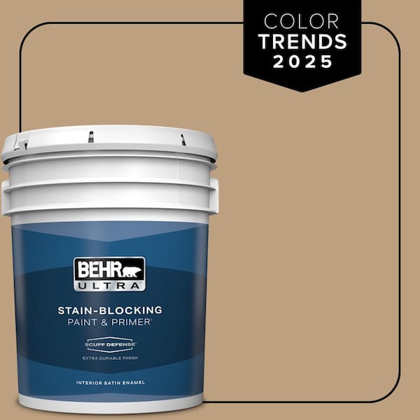 BEHR ULTRA 5 gal. #N270-4 Oxford Street Extra Durable Satin Enamel Interior Paint & Primer