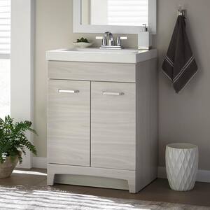 Stancliff 24.50 in. W x 18.75 in. D Bath Vanity in Elm Sky with Cultured Marble Vanity Top in White with White Basin