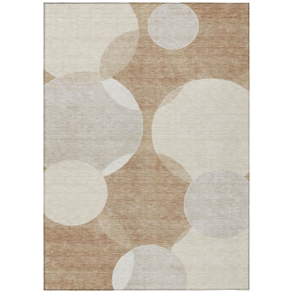 Chantille Machine Washable Indoor/Outdoor Abstract ACN3010 Ivory 9 ft. x 12 ft. Area Rug