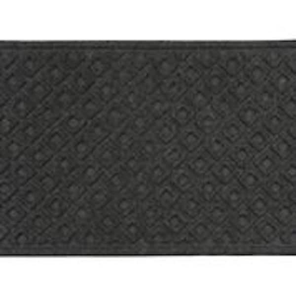 Unbranded Double Square Graphite 2 ft x 3 ft synthetic fiber Door Mat area rug