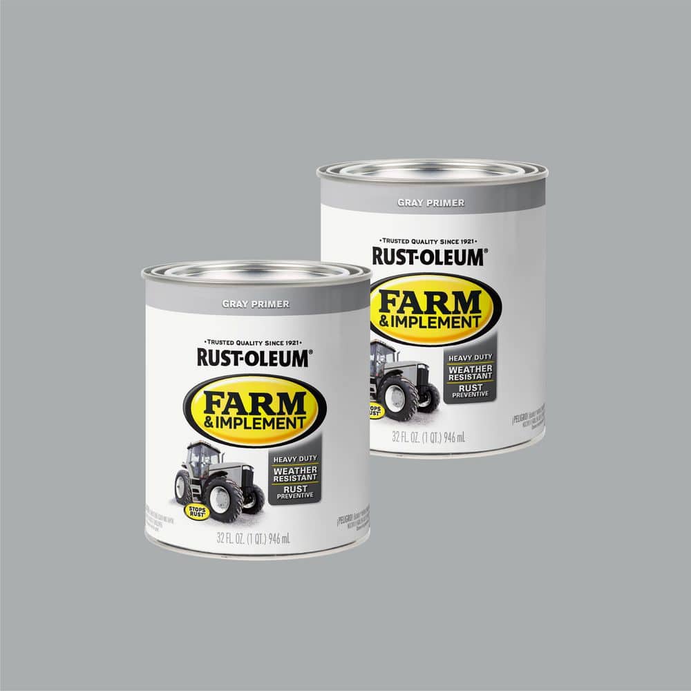 PP-「P」　PPP Rust-Oleum 1 qt. Farm & Implement Gray Primer (2-Pack) 280106