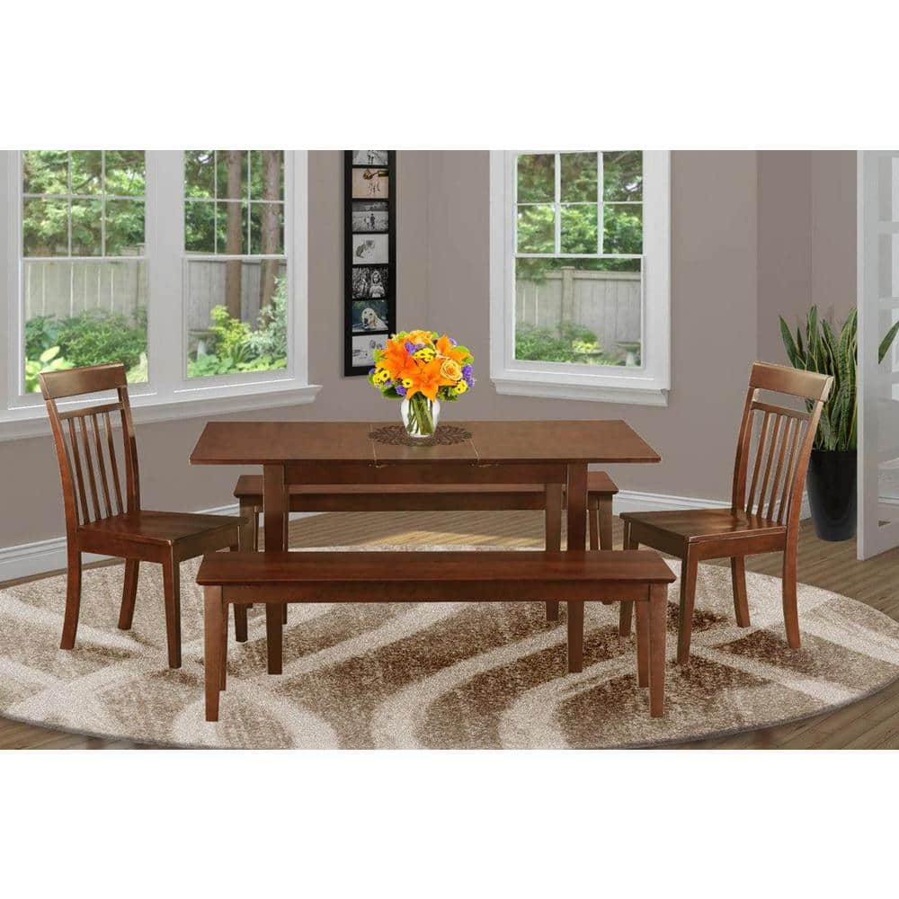 Set da tavolo rettangolare 200x100 cm e 8 sedie da pranzo in legno di acacia Dubai