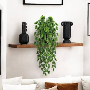 30 in. Artificial Pine Hops Ivy Leaf Hanging Plant Greenery Foliage Bush (Set of 2)