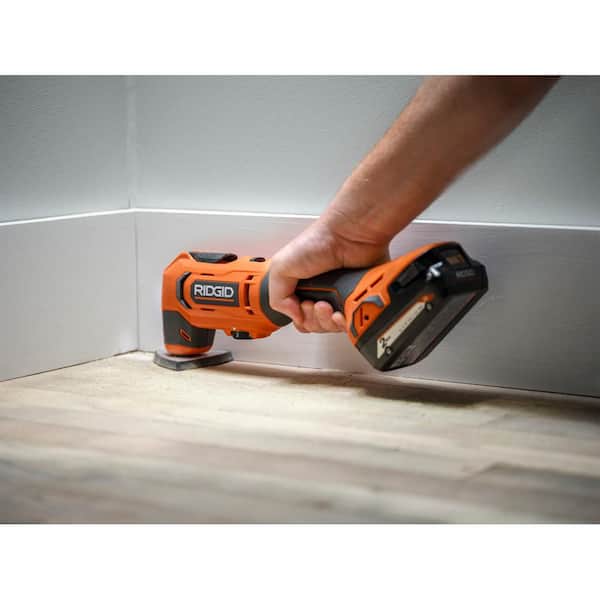 RIDGID - 18V Cordless Oscillating Multi-Tool with 2.0 Ah Battery and Charger