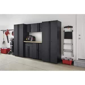 7-Piece Regular Duty Welded Steel Garage Storage System in Black