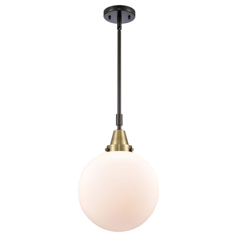 Beacon 100-Watt 1-Light Black Antique Brass Standard Mini Pendant Light with Painted Glass Shade, No Bulbs Included price history on PriceWatchPro