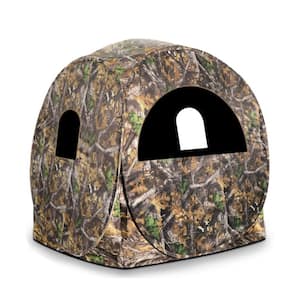 270° View Camo Hunting Blind with Silent Zipper Window, Portable Bag, Tent Stakes