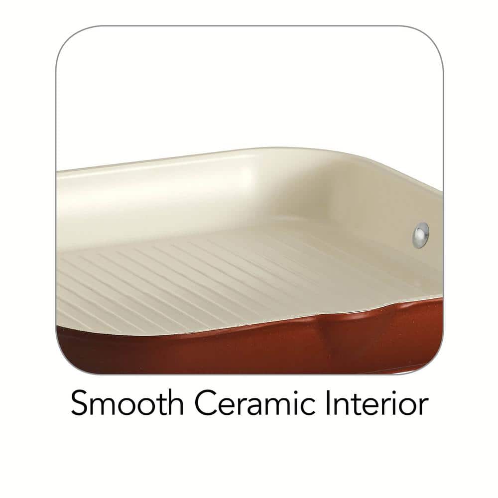 Tramontina 11" Metallic Copper Ceramic Grill Pan