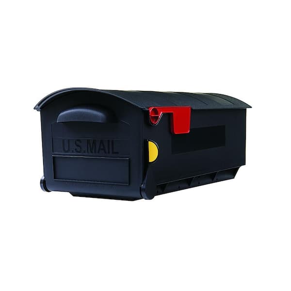 Architectural Mailboxes Patriot Black Large Plastic Post Mount Mailbox