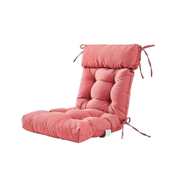 BLISSWALK Adirondack Cushions, 43x21x4"Wicker Tufted Cushion for High Back Chair, Indoor/Outdoor Patio Furniture (Watermelon Red)