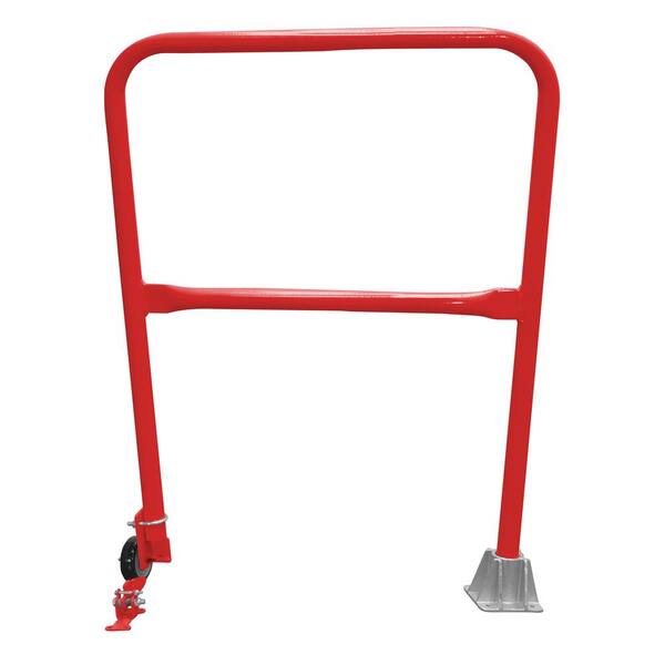 Vestil 3 ft. L Red Steel Dock Safety Swing Gate